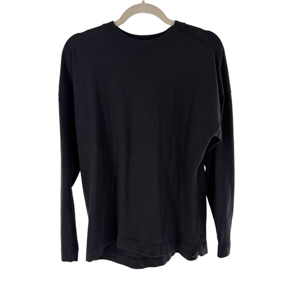 AYR Navy Blue Cotton The Drop Out Long Sleeve Tee - Picture 2 of 9